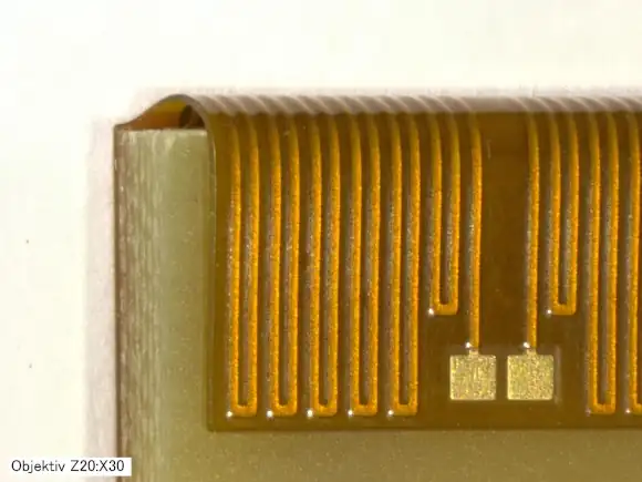 Close-Up of the folded section